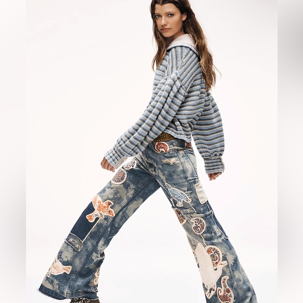 We The Free Flying High Patched Jeans🌸🔥 - Picture 9 of 12